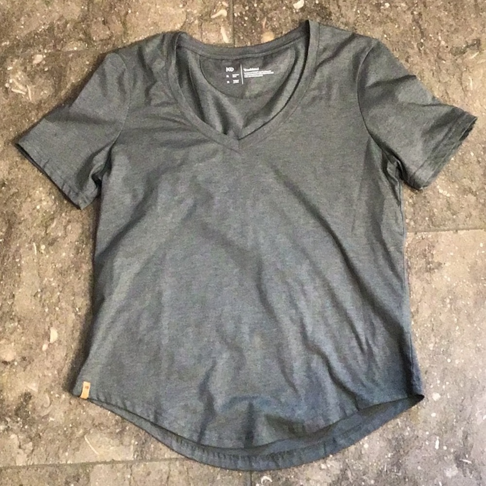 Tentree Brackley TreeBlend short sleeve tee, green/gray heather, M